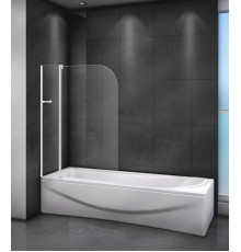 Шторка на ванну Cezares Relax RELAX-V-11-100/140-C-Bi, 100 х 140 см, стекло прозрачное, цвет профиля белый