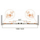 Шторка на ванну Cezares Relax RELAX-VF-2-160/145-P/С-Bi, 160 х 145 см, стекло рифленое/прозрачное, цвет профиля серый