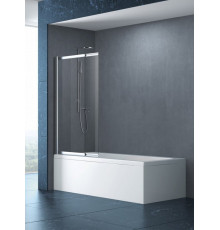 Шторка для ванны Cezares SLIDER-VF-11-90/150-C-Cr, 90 см, стекло прозрачное, профиль хром