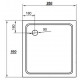 Поддон акриловый Cezares 95 x 95 x 15 см, TRAY-A-A-95-15-W