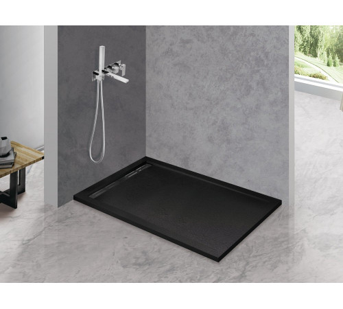 Душевой поддон Cezares Tray TRAY-AS-AH-120/90-30-NERO 120 x 90 см из искусственного мрамора, черный матовый