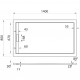 Душевой поддон Cezares TRAY-AS-AH-140/80-30-W, 140 х 80 см, прямоугольный, искусственный камень, белый