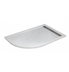 Душевой поддон Cezares Tray-AS-RH-120/80-30-W-R, 80 см, асимметричный, искусственный камень, белый