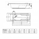 Ванна акриловая Vincea VBT-2A170-FR, 170 x 75 см, белая
