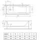Ванна акриловая Vincea VBT-2G150-LG, 150 x 70 см, с ножками, белая