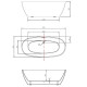 Ванна акриловая Vincea VBT-405-1500, 150 x 75 см, щелевой перелив, цвет белый