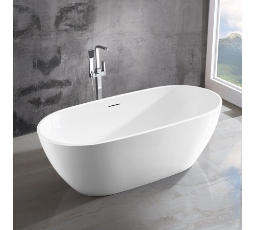 Ванна акриловая Vincea VBT-408-1500, 150 x 80 см, щелевой перелив, цвет белый
