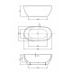 Ванна акриловая Vincea VBT-408-1600 белая 160 x 81.5 см, щелевой перелив
