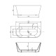 Ванна акриловая Vincea VBT-421-1500, 150 x 75 см, щелевой перелив, цвет белый