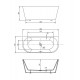 Ванна акриловая Vincea VBT-421-1800, 180 x 80 см, щелевой перелив