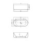 Ванна акриловая Vincea 170 x 80 см, слив-перелив в комплекте, белая матовая, VBT-426-1700MW