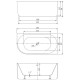 Ванна акриловая Vincea VBT-428-1700L/VBT-428-1700R, 170 x 80 см, слив-перелив в комплекте, левая/правая, цвет белый
