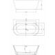 Ванна акриловая Vincea VBT-4291-1700, 170 x 80 см, щелевой перелив, цвет белый