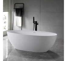 Ванна из искусственного камня Vincea VBT-4S01MW, 170 x 76 см, слив-перелив в комплекте, белый матовый