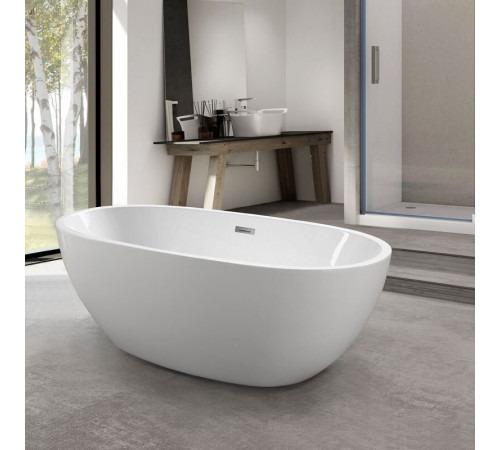 Ванна акриловая Vincea VBT-509, 165 x 75 см, слив-перелив хром в комплекте, белая