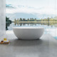 Ванна Vincea Solid Surface VBT-6S01MW белая матовая из искусственного камня 170x75 см, слив-перелив в комплекте