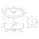 Ванна Vincea Solid Surface VBT-6S01MW белая матовая из искусственного камня 170x75 см, слив-перелив в комплекте