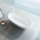 Ванна Vincea Solid Surface VBT-6S01MW белая матовая из искусственного камня 170x75 см, слив-перелив в комплекте