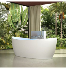 Ванна из искусственного камня Vincea VBT-6S03MW, 170 x 80 см, слив-перелив в комплекте, белый