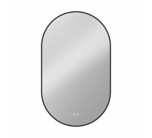 Зеркало Vincea 60 х 100 см, LED c сенсорным выключателем и диммером, с функцией антизапотевания, черная рама, VLM-3AU100B-2