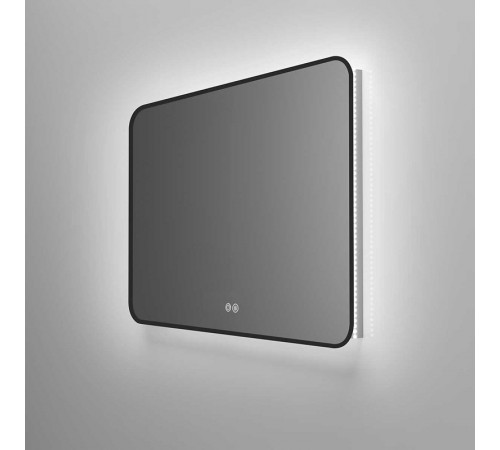 Зеркало Vincea 120 х 80 см, LED c сенсорным выключателем и диммером, с функцией антизапотевания, черная рама, VLM-3VC120B-2
