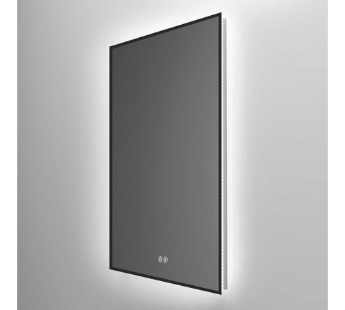 Зеркало Vincea 50 х 70 см, LED c сенсорным выключателем и диммером, с функцией антизапотевания, черная рама, VLM-3VN500B-2