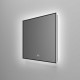 Зеркало Vincea 80 х 60 см, LED c сенсорным выключателем и диммером, с функцией антизапотевания, черная рама, VLM-3VN800B-2
