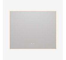 Зеркало Vincea VLM-4F100BG-2, 100 х 80 см, LED-подсветка, с сенсорным выключателем, рама брашированное золото