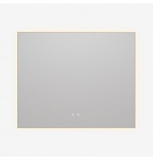 Зеркало Vincea VLM-4F100BG-2, 100 х 80 см, LED-подсветка, с сенсорным выключателем, рама брашированное золото