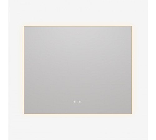 Зеркало Vincea VLM-4F100BG-2, 100 х 80 см, LED-подсветка, с сенсорным выключателем, рама брашированное золото