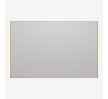 Зеркало Vincea VLM-4F120BG-2, 120 х 80 см, LED-подсветка, с сенсорным выключателем, диммером, рама брашированное золото