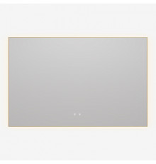 Зеркало Vincea VLM-4F120BG-2, 120 х 80 см, LED-подсветка, с сенсорным выключателем, диммером, рама брашированное золото