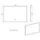 Зеркало Vincea VLM-4F120BG-2, 120 х 80 см, LED-подсветка, с сенсорным выключателем, диммером, рама брашированное золото