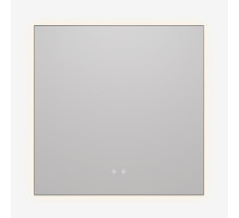 Зеркало Vincea VLM-4F800GM-2, 80 х 80 см, LED-подсветка, с сенсорным выключателем, рама воронёная сталь, gunmetal