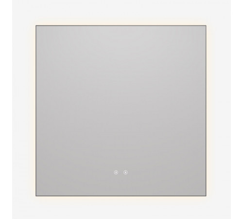 Зеркало Vincea VLM-4F800GM-2, 80 х 80 см, LED-подсветка, с сенсорным выключателем, рама воронёная сталь, gunmetal