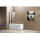 Душевая шторка на ванну Vincea VSB-11800CLB 80 x 140 см, распашная, стекло прозрачное, черный