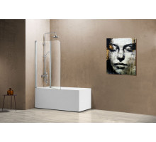Душевая шторка на ванну Vincea VSB-12114CL 114 x 140 см, складная, стекло прозрачное, хром