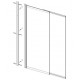 Шторка для ванны Vincea VSB-6E900CL-R/VSB-6E900CL-L, 90 см, стекло прозрачное, профиль хром, левая/правая