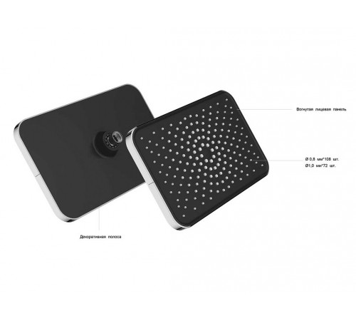Душевая система Vincea VSFW-321MT1MB, термостатическая, цвет черный матовый