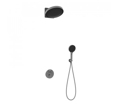 Душевая система Vincea Inspire VSFW-3I22MT3GM, термостатическая, воронёная сталь, gunmetal
