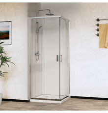 Душевой уголок Vincea City, 100 x 80 см, стекло прозрачное, профиль хром, VSS-5CT8010CL