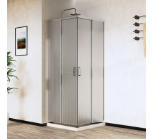 Душевой уголок Vincea City VSS-5CT9010MT, 100 x 90 см, стекло текстурное, профиль хром