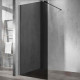 Душевая стенка Vincea Walk-In 100 см со свободным входом, стекло тонированное, профиль воронёная сталь, gunmetal, VSW-1H100CGGM