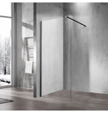 Душевая стенка Vincea Walk In 100 см, стекло прозрачное, профиль чёрный матовый, VSW-1H100CLB