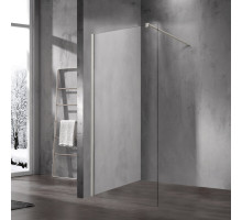 Душевая стенка Vincea Walk-In VSW-1H100CLBN, 100 см, со свободным входом, стекло прозрачное, профиль брашированный никель