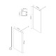 Душевая стенка Vincea Walk-In VSW-1H100CLBN, 100 см, со свободным входом, стекло прозрачное, профиль брашированный никель