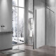 Душевая стенка Vincea Walk-In 100 см со свободным входом, стекло прозрачное, профиль воронёная сталь, gunmetal, VSW-1H100CLGM