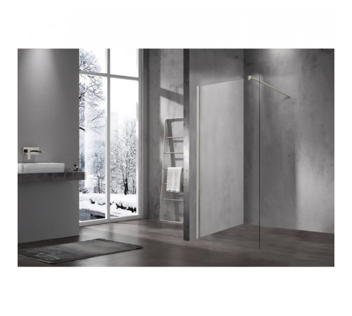 Душевая стенка Vincea Walk-In VSW-1H600CLBN, 60 см, со свободным входом, стекло прозрачное, профиль брашированный никель