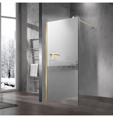 Душевая стенка Vincea Walk In VSW-1H900MRG, 90 см, стекло зеркальное, профиль золото матовое