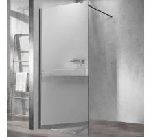 Душевая стенка Vincea Walk-In 90 см со свободным входом, стекло зеркальное, профиль воронёная сталь, gunmetal, VSW-1H900MRGM